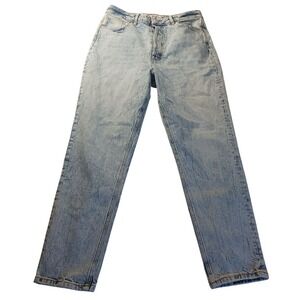 We the Free Acid Wash Free People Womens 31 High Waisted Jeans READ Button Fly